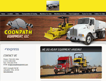 Tablet Screenshot of coonpathequipment.com